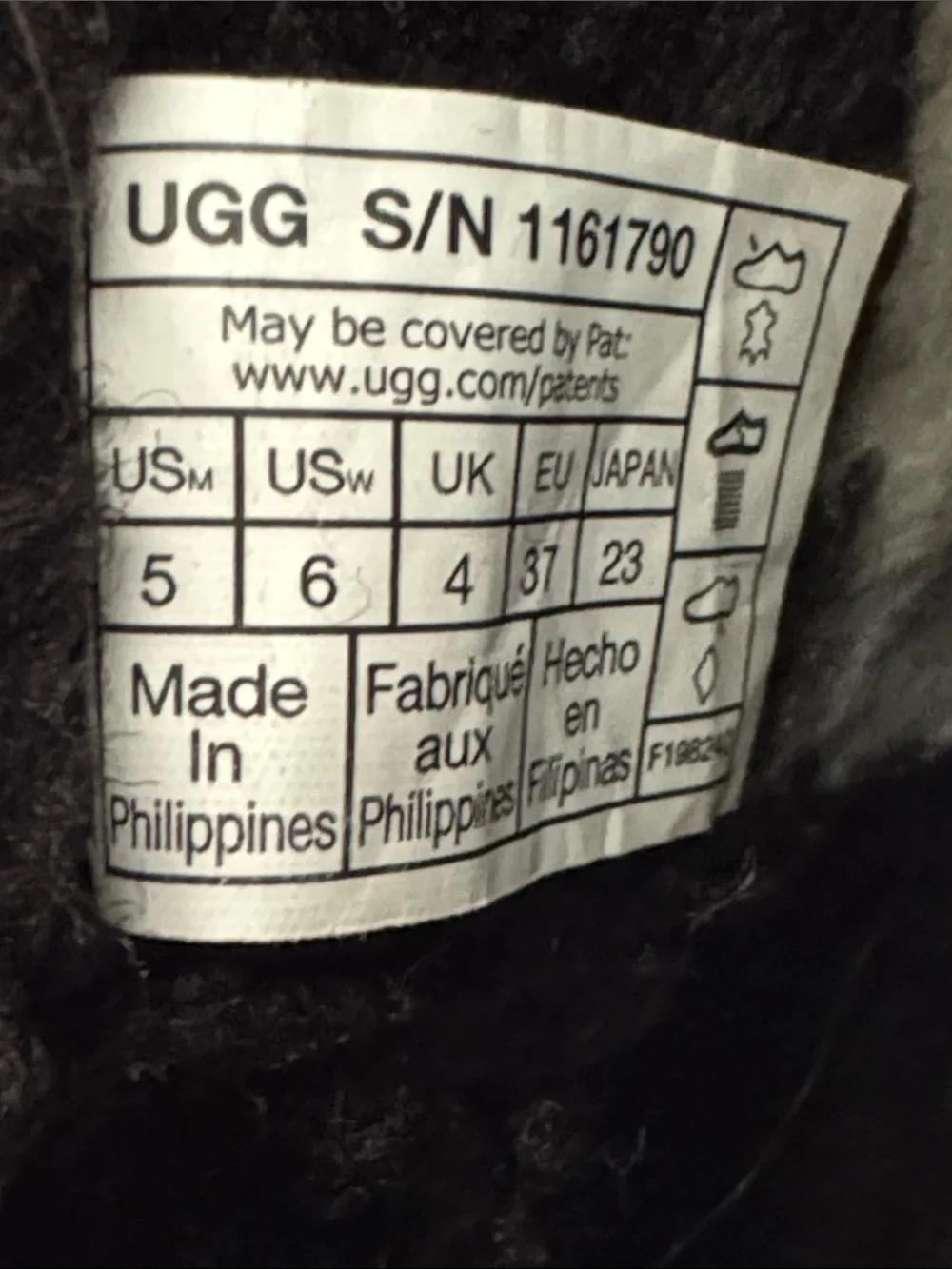 UGG All-Gender Venture Daze Ultra Mini Boot | Black | Size 6 women - Picture 8 of 8